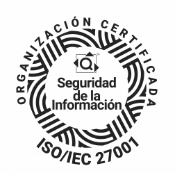 ISO 27001 - Negro Sello: Organización certificada ISO/IEC 27001
